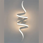 Spiraalvormige aluminium wandlamp LED Wit 34*13*16,5cm Wit licht Geschikt voor slaapkamers, woonkamers en gangen